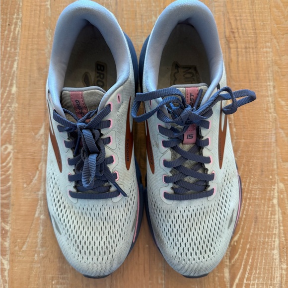 Brooks Ghost 15 women's running shoes in the "Spa Blue / Neo Pink / Copper" - Picture 5 of 8